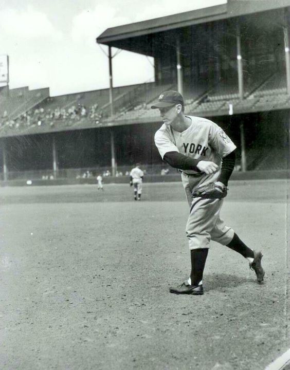 Briggs Stadium, Detroit, MI, May 2, 1939 – Babe Dahlgren replaces the Iron Horse at first base