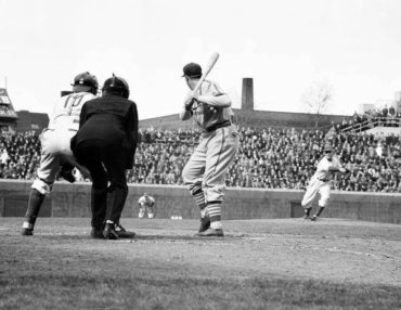 Wrigley Field, Chicago, 4/21/1940 – Cubs Dizzy Dean pitches in his first start of the season