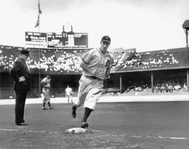 Briggs Stadium, Detroit, MI, September 26, 1946 – Hank Greenberg hits his 43rd homer of the season