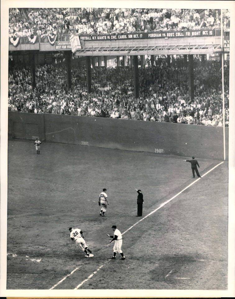 Polo Grounds, Manhattan, NY, September 30, 1954 – Dusty Rhodes hits home  run in Game Two of 1954 World Series