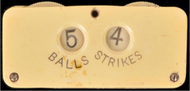 1887 Umpire Indicator with 5 balls and 4 strikes