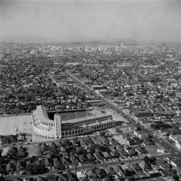 Wrigley Field, Los Angeles, CA, ca 1961 – Wonderful aerial photo of the Angels first home