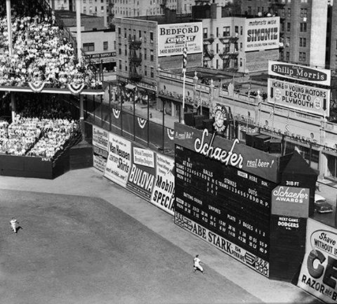 Ebbets Field, Brooklyn, NY, October 2, 1955 – Yogi held to a single in Game Five action of World Series