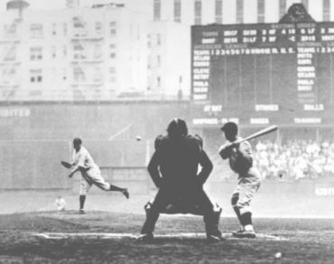 Yankee Stadium, Bronx, NY, October 1, 1933 -Yankees Babe Ruth pitches complete game win against Boston Red Sox