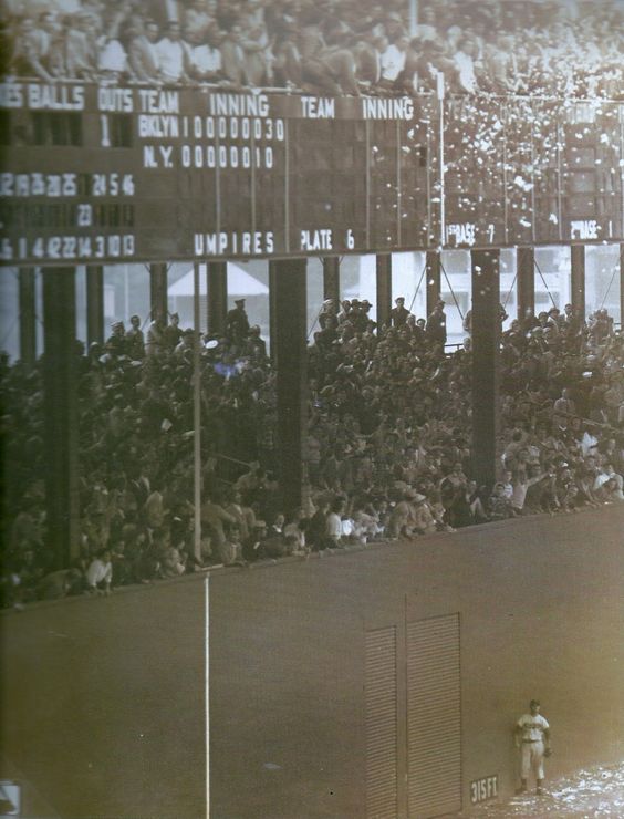 Polo Grounds, Manhattan, NY, October 3, 1951 – 65 years ago today Bobby Thomson hits the “Shot Heard ‘Round the World”