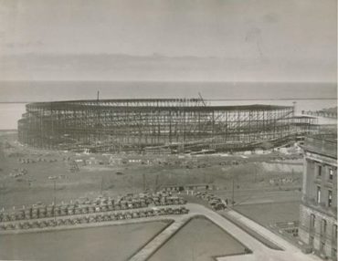 Cleveland, Ohio, March 14, 1931 – Construction is well underway on Cleveland Municipal Stadium