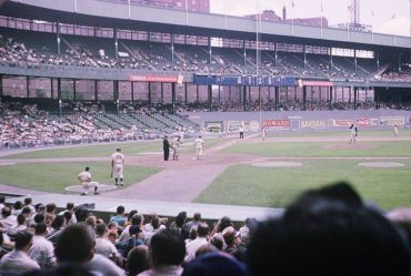 Polo Grounds, Manhattan, NY, July 5, 1963- The Mets Duke Snider is up at bat against the Pirates