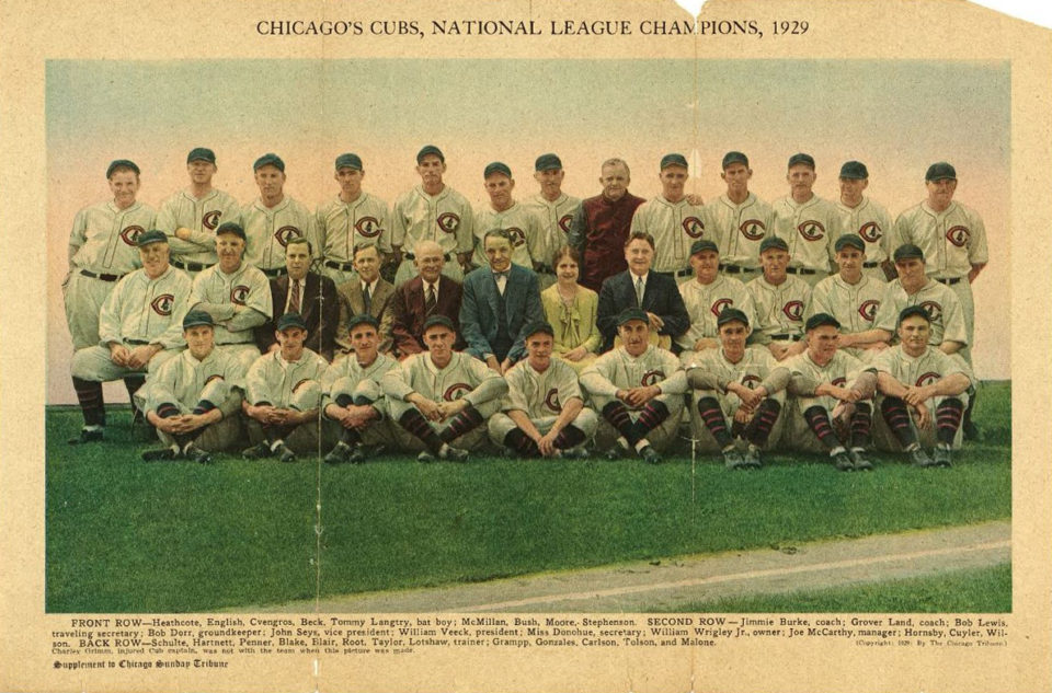 1929 cubs uniform