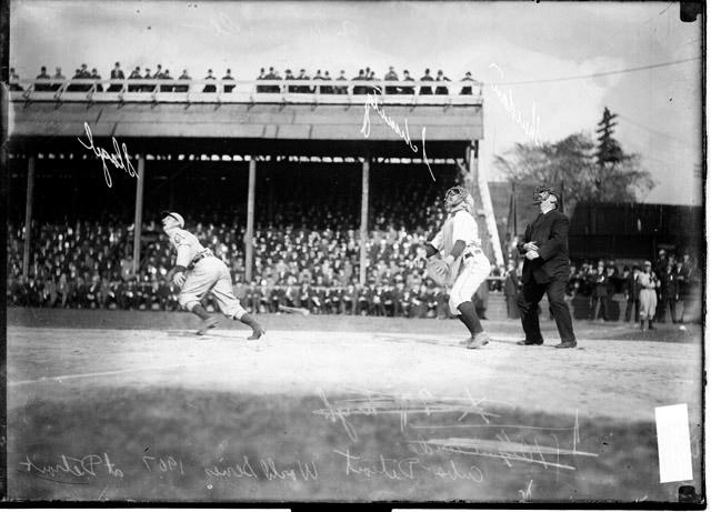 Bennett Park, Detroit, MI, October 11, 1907 – Tigers continue to give in  Cubs fits in World Series in winning Game Four