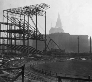 Cleveland, Ohio, November 22, 1930 – Construction is at the beginning stages of Cleveland Municipal Stadium