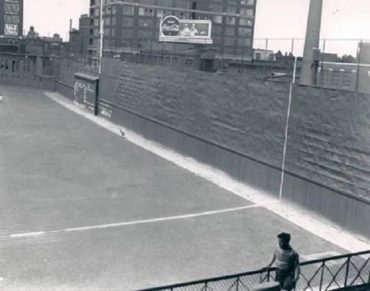 Baker Bowl, Philadelphia, PA, ca 1930s – Its right field wall, not Green Monster, was tallest in MLB history standing at 60 feet