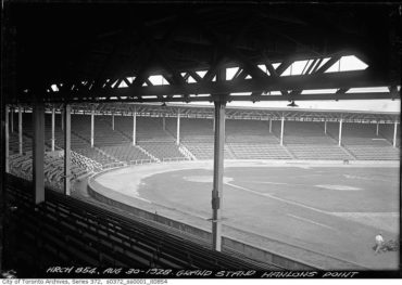 Hanlan’s Point Stadium, Toronto, 1928 – Babe Ruth, America’s biggest sports legend, hit his first pro home run here in Canada in 1914