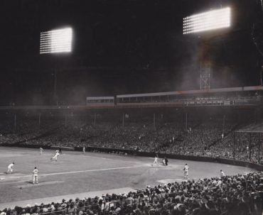 Fenway Park, Boston, MA, June 13, 1947 – Red Sox finally turn the lights on for first time in 5-3 over White Sox