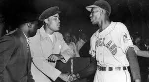 Joe Louis and Satchel Paige meet at Comiskey Park on August 13, 1948!