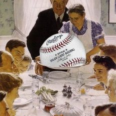 1-Thanks-1 Norman Rockwell's baseball Thanksgiving